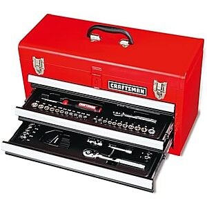 $79.98* | 104-Piece Craftsman 1/4" & 3/8" Drive SAE Mechanics Tool Set + 10% Back w/ Prime Visa Card at Amazon